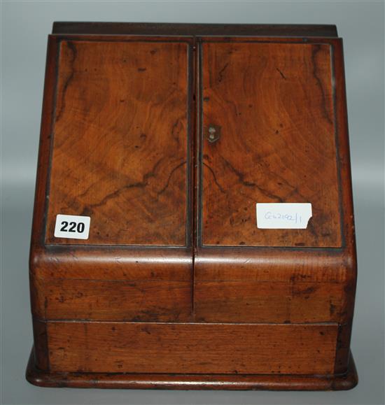 Walnut stationery box